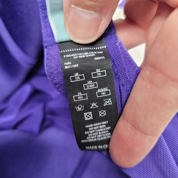 Panache Purple Tankini Top Sz 32G UK - Picture 8 of 11